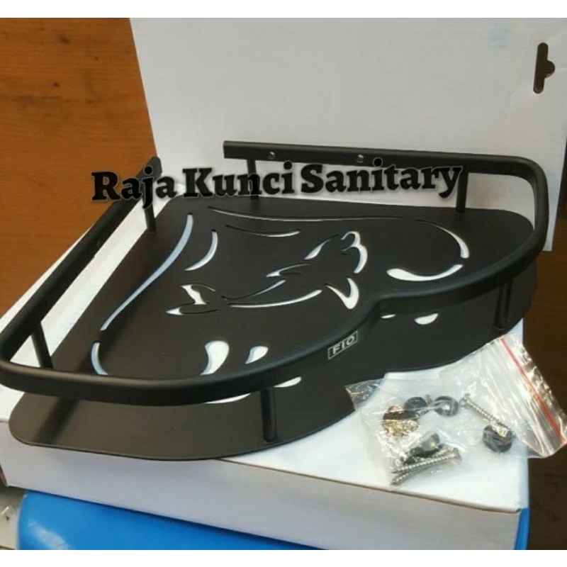 Rak Sudut Stainless Hitam Black/Rak Sabun Hitam/Rak Kamar Mandi