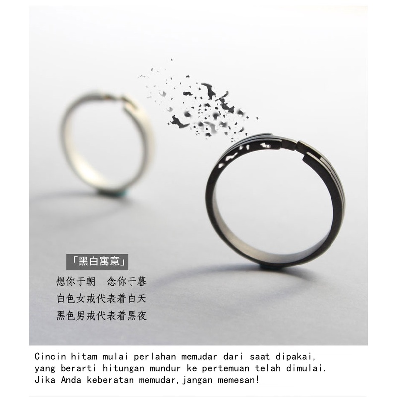 Cincin couple-Distance cincin pasangan cincin titanium Original Arctic Deer