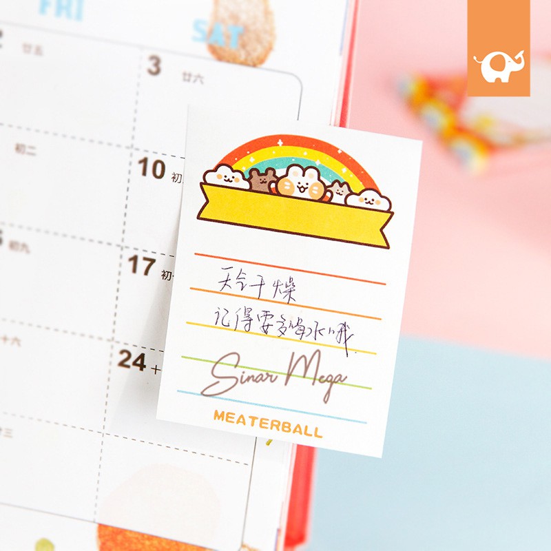 Meaterball Rabbit Sticky Notes / Memo Tempel Lucu Unik Murah Kertas Kecil-6