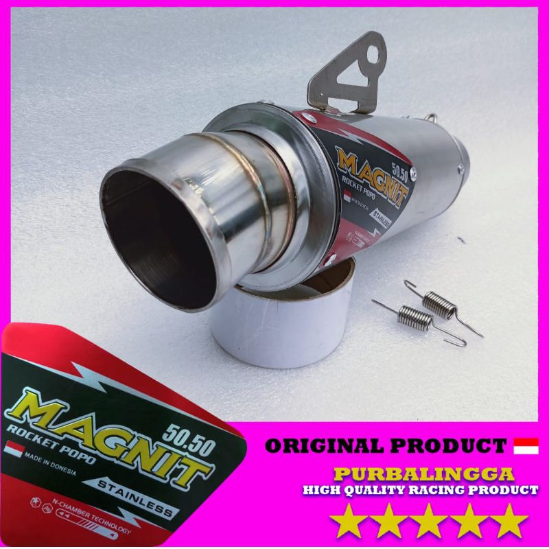 silincer knalpot racing M2 bulat original magnit JRM RCB GTX Oval pendek bulat pendek silincer only
