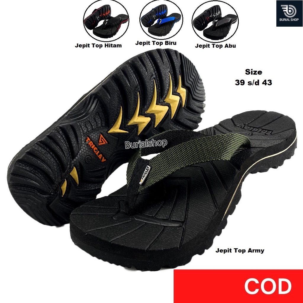 Sandal Gunung Pria Original Triglav Cowok Outdoor Jepit Hiking Outdoor Dewasa Adventure Terbaru BS