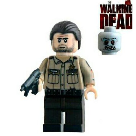 Update Walking Dead Lego Mini Figure Rick Grimes Terlaris