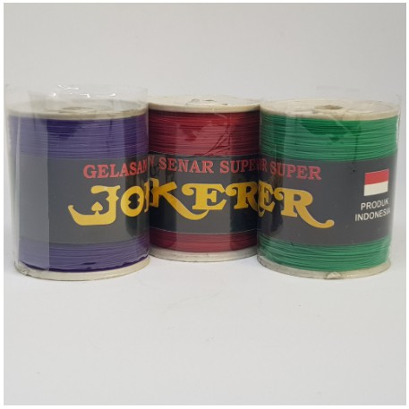 Gelasan CAP JOKER TENGAHAN 1000yard size 027, Gelasan layangan sayur anak bocah bagus murah panjang