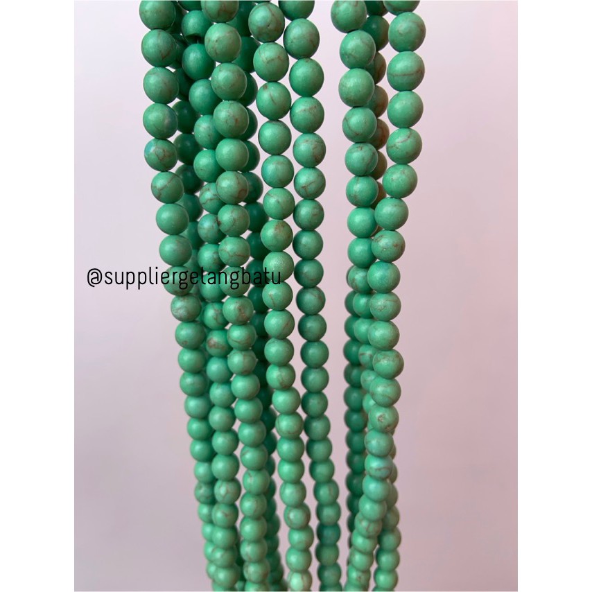 bahan green pirus 6mm natural phyrus aksesoris hijau craft howlite