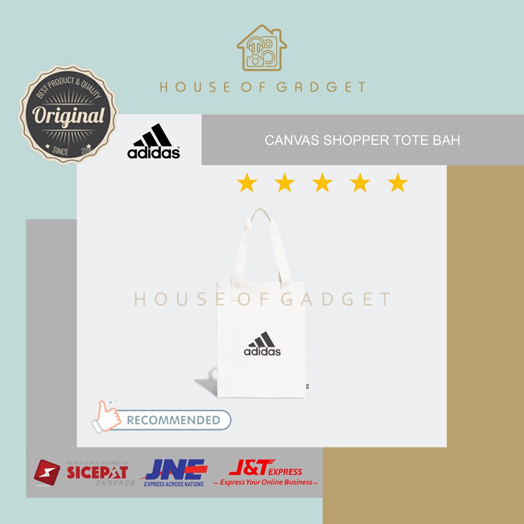 ORIGINAL Adidas Canvas Shopper Tote Bag Tas Tangan