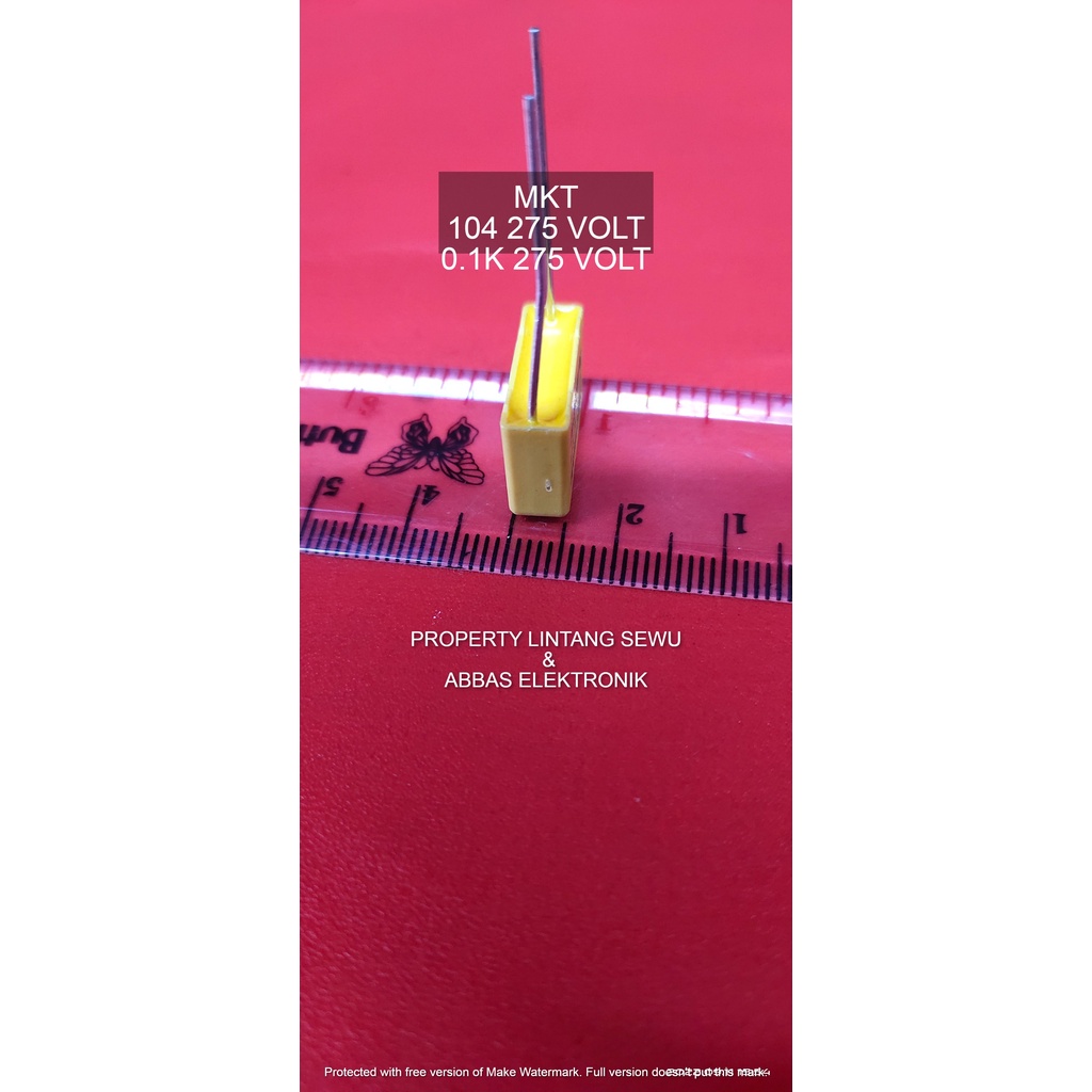 KAPASITOR CAPASITOR MKT 104-275V 100NANO 275 VOLT 0.1K 275V