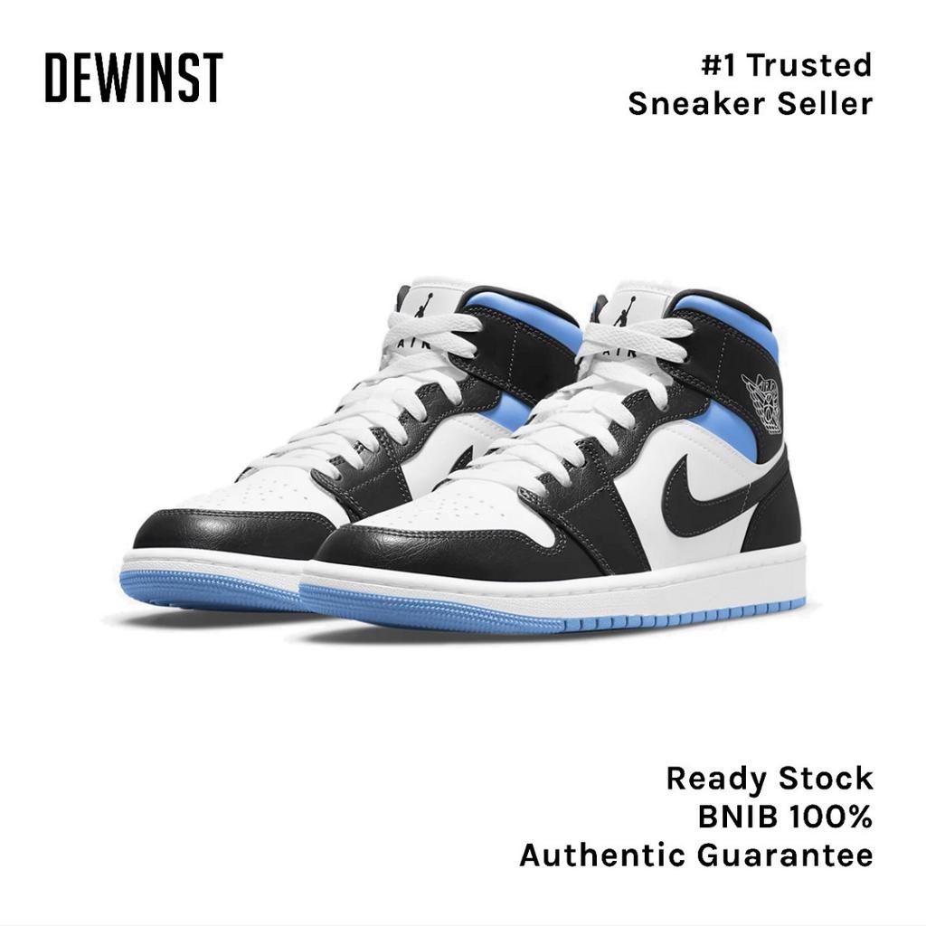 Air Jordan 1 Mid Royal Black Blue Womens BNIB RESMI ORIGINAL