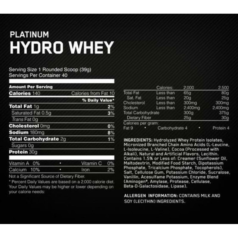 ON OPTIMUM NUTRITION HYDRO WHEY 3.5 LBS SUPLEMEN HYROLIZED SUSU FITNES FITNESS TINGGI PROTEIN GYM