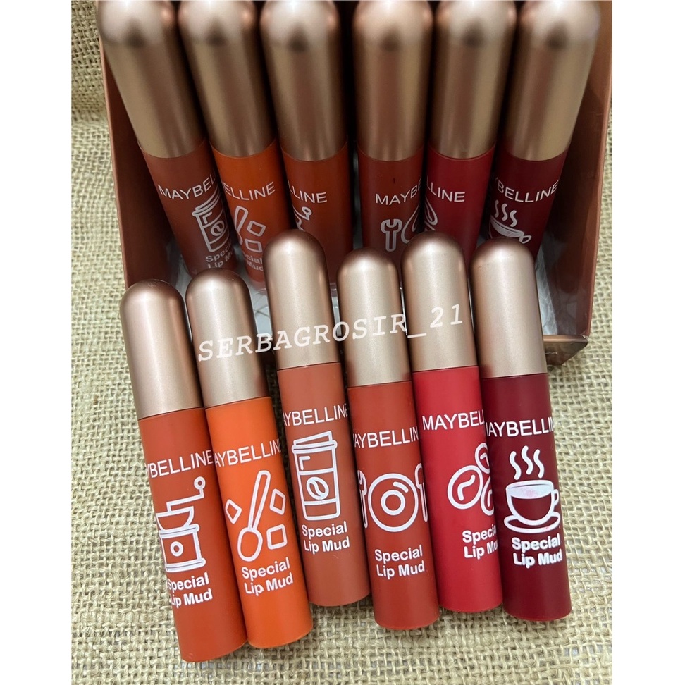 [6pcs] Lipcream Maybelline Matte Coffee Special Lip Mud 806602C