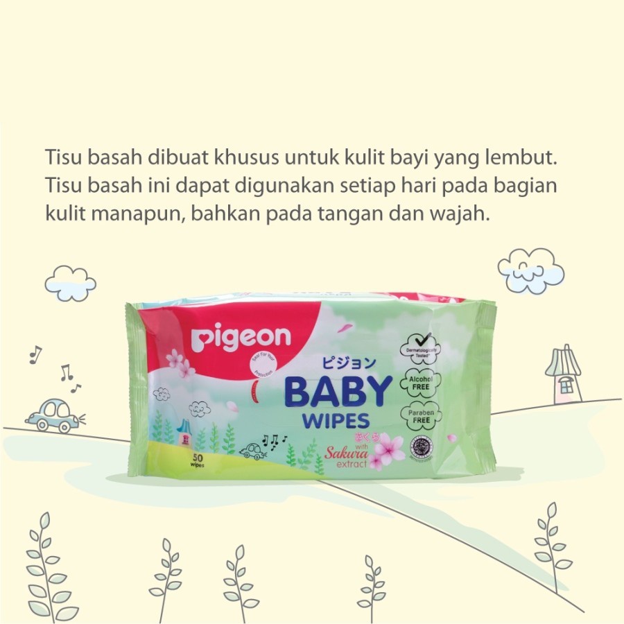 PIGEON Baby Wipes Sakura 50's