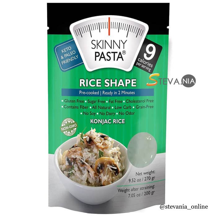 

Skinny Pasta Konjac Rice Shape 9 Calories 200GR Original