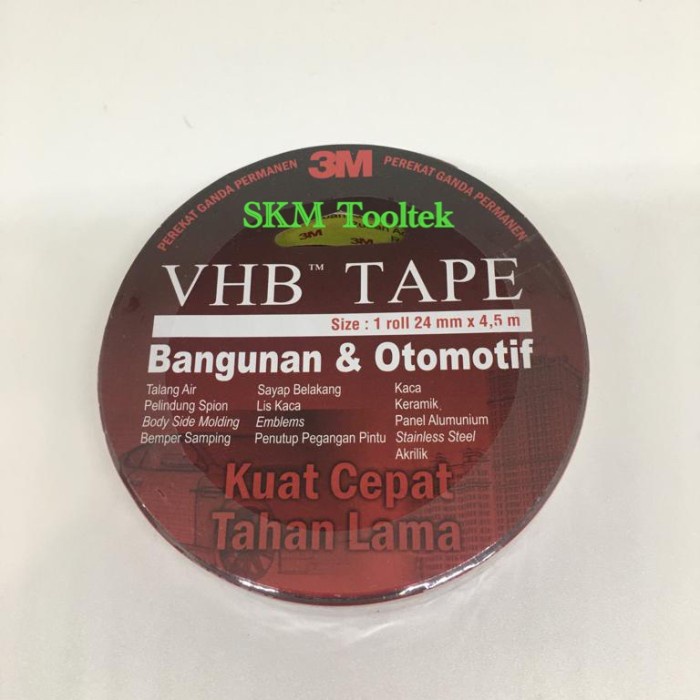 

Diskon 3M Vhb Double Tape 24Mmx4.5M / Double Tape 3M Original Murah