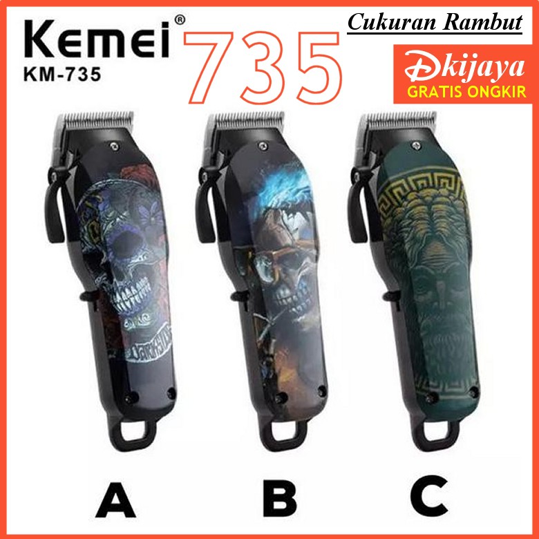 KEMEI 735 HAIR CLIPPER PROFESIONAL CORDLESS KEMEI KM735 KM-735 ORIGINAL