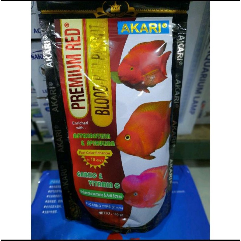 Makanan Ikan AKARI AA PREMIUM RED PARROT 100GR