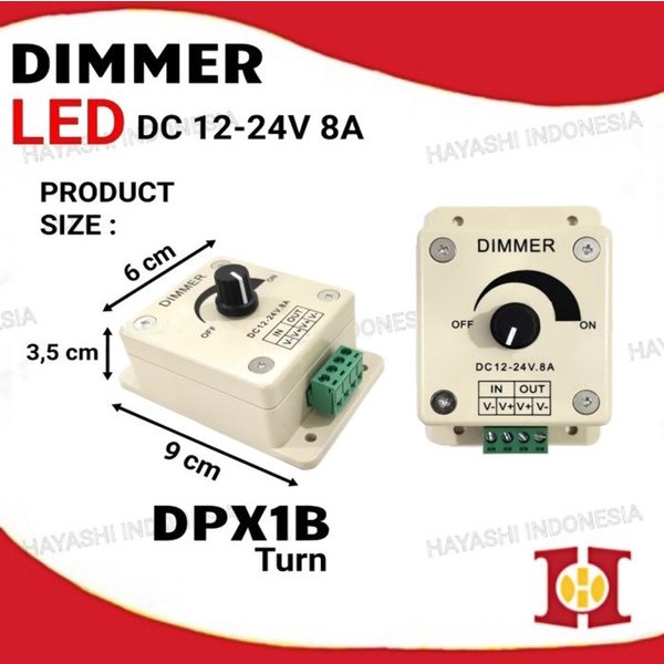 Dimmer Switch Lampu LED Strip Remote Sentuh DC 12V 24V 8A Peredup