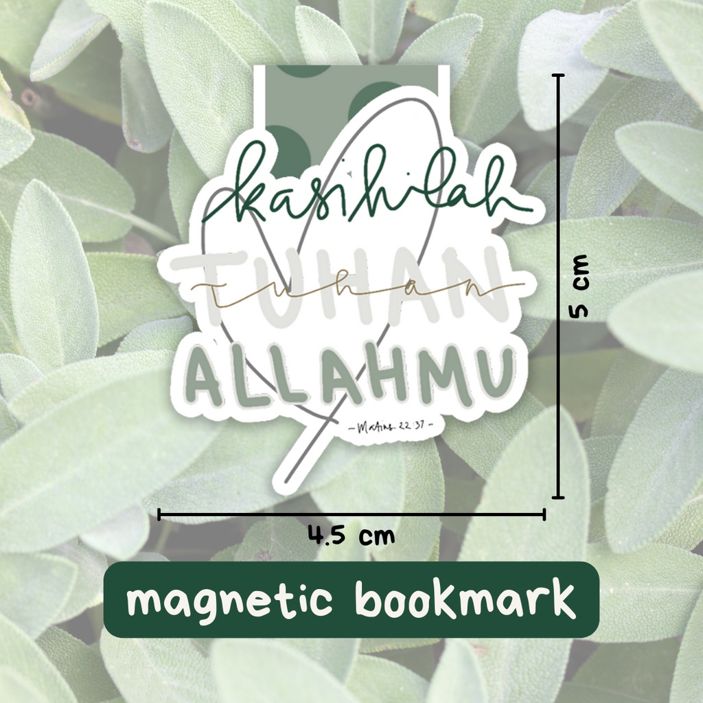 

Pembatas Buku Magnet - Kasihilah Tuhan Allahmu ♡ | Magnetic Bookmark Alkitab Buku Rohani