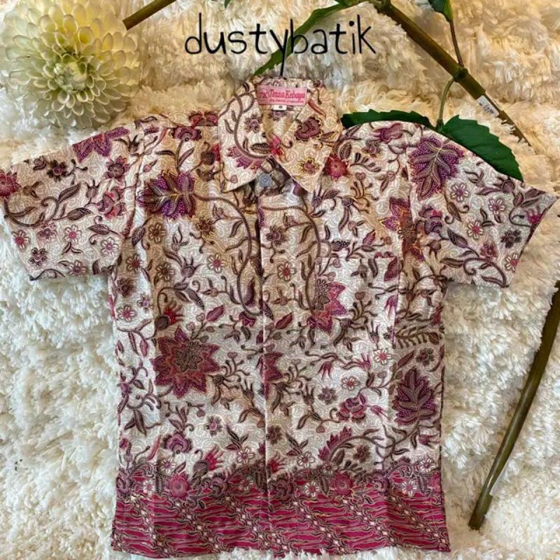 kemeja batik anak / hem batik pendek / kemeja batik anak sd