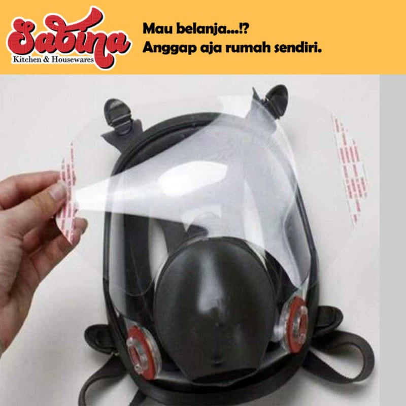 Lensa Kaca Wajah Pelindung Masker Gas Respirator