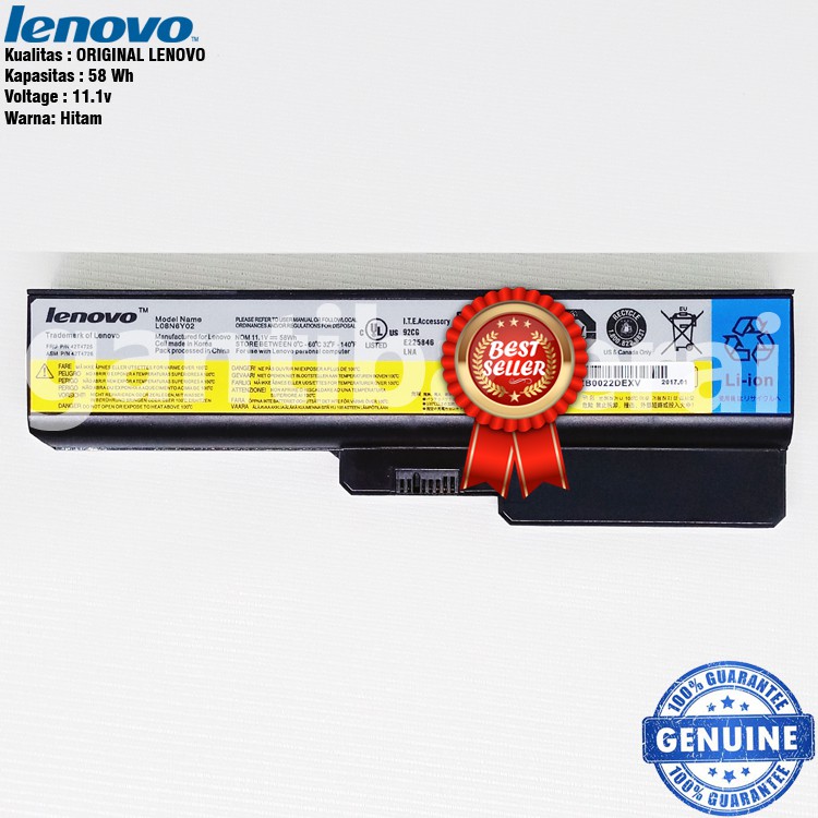 Baterai ORI Lenovo 3000 B460 G450 G430 G455 B550 G530 V460 Z360 L3000