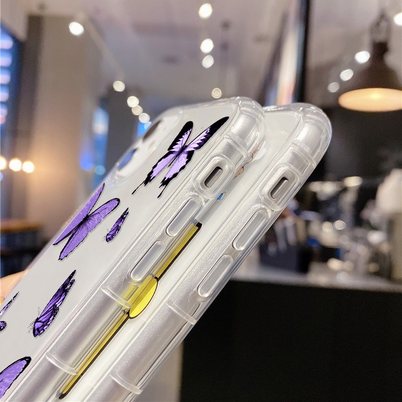 REALME Case Motif Kupu-Kupu Ungu Untuk OPPO A74 A54 A94 A93 A57 A59 A8 A83 A9 F1S A39 A15 A15S A53 A32 A33 A35 A16 A16S A54S A52 A7 2020 A1k A52 A92