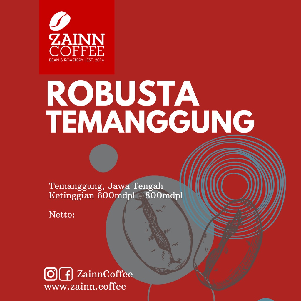 

Robusta Temanggung 200 gr roast by Zainn Coffee