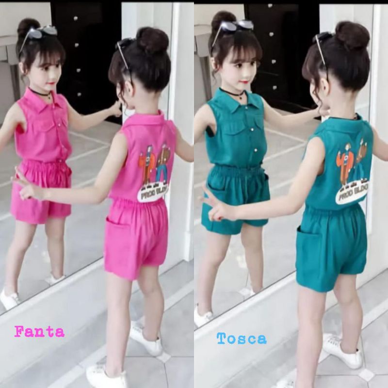 Set Oca Kids Usia 3th-7th Baju Anak Perempuan Baju Setelan Anak Perempuan Korea Fashion Anak Cewek