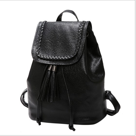 Alexa Black Backpack / Tas Ransel Wanita / Tas Import / Tas batam murah /ransel korea