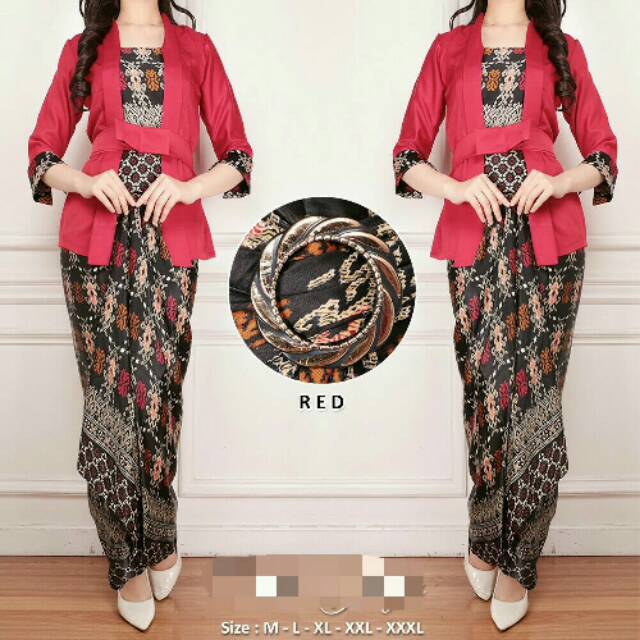 Stelan kebaya kutubaru widya kombi rok lilit batik