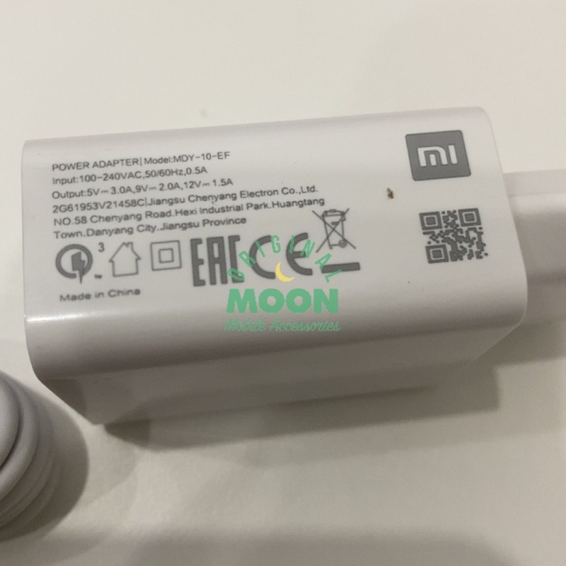 CHARGER MDY-10-EF 18W KABEL TYPE C FAST CHARGING original 100 FOR XIAOMI REDMI 8 / REDMI 9 / REDMI 10A / REDMI 10 / REDMI NOTE 8 / REDMI NOTE 9