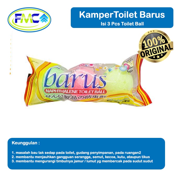 Kamper Toilet Kamar Mandi Kapur Barus Lemari Pakaian Bola Warna Anti Tikus Kecoa Serangga Toillet Ball Original