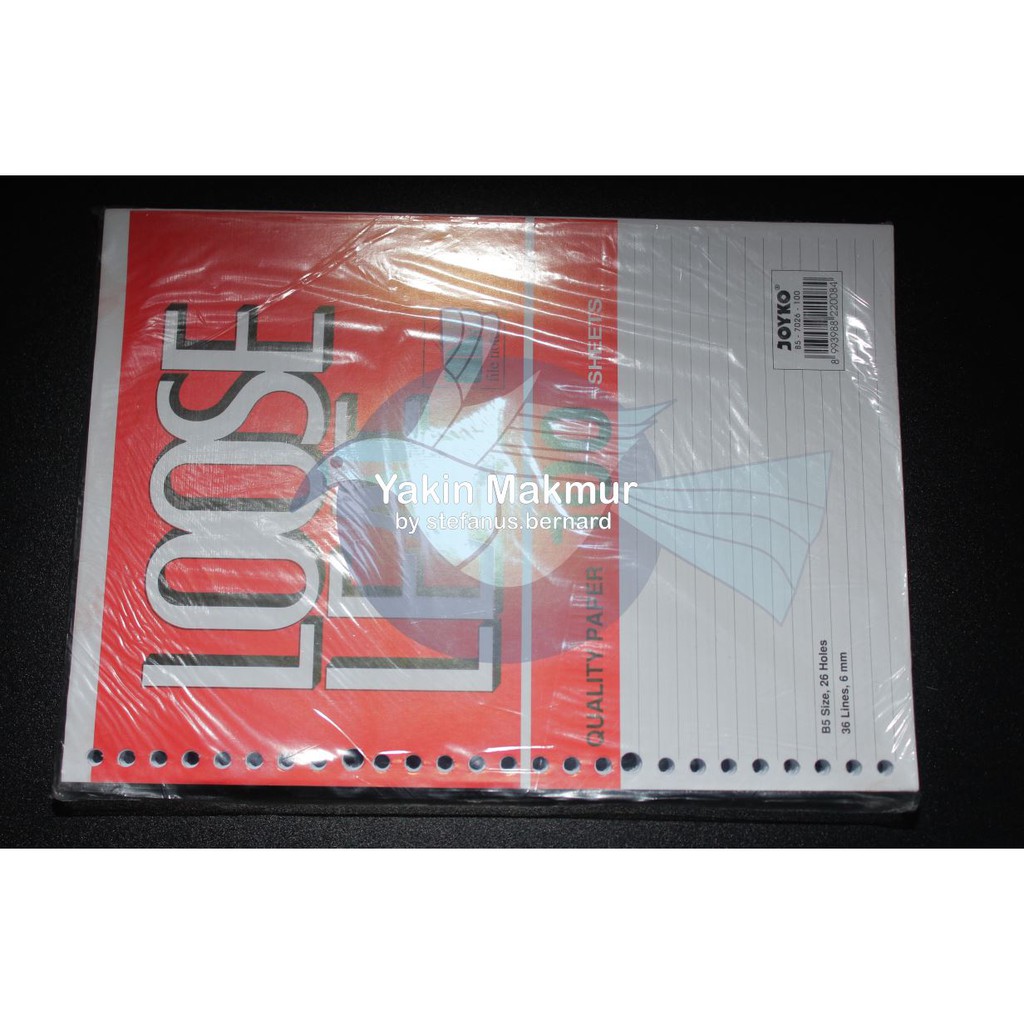 

KERTAS BINDER LOOSE LEAF UKURAN B5 (100 SHEETS/LEMBAR)