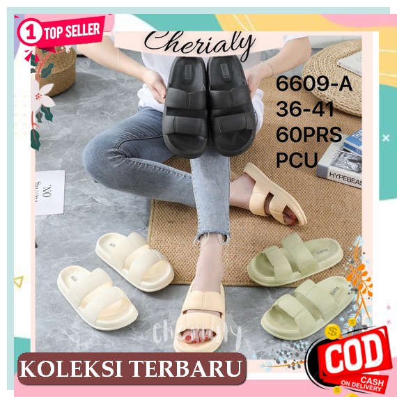 Sandal Sendal Wanita Murah Kekinian Jepit Sendal Jepit L03Cy Agi6756 Terhitam 36 Main Santai Kondang