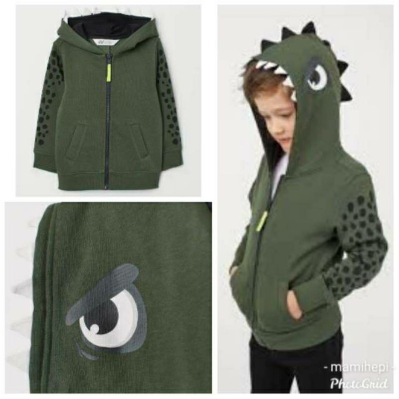 jaket H&M SALE jacket hnm dinosaurus kid anak coat hoodie boy laki lengan panjang dino jastip