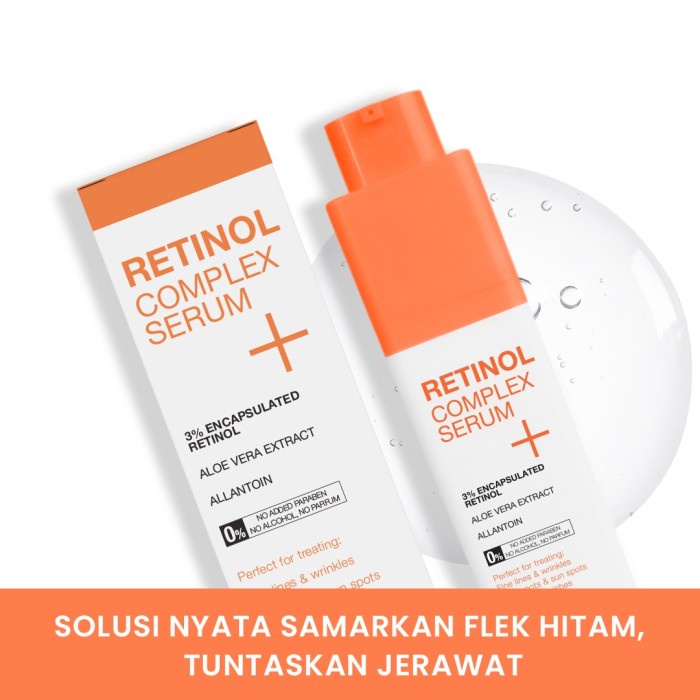 [COD] ERTO'S Retinol Complex Serum Perawatan Wajah Menghilangkan Garis Halus Kerutan Noda Hitam - BPOM 20 ML