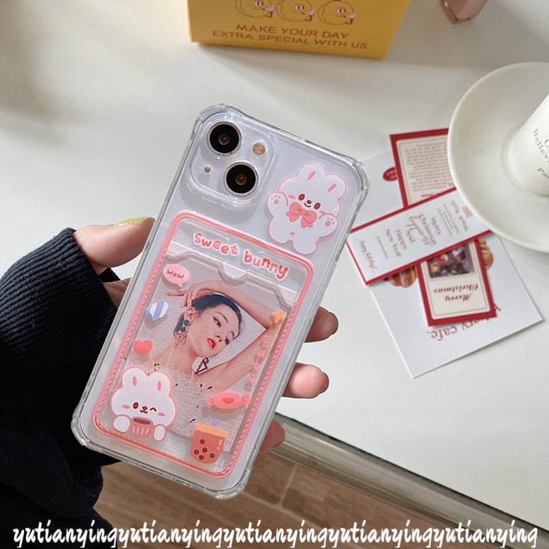 Soft Case Bahan TPU Desain Beruang Dan Kelinci Untuk IPhone XR X XS Max 7 8 6 6s Plus 11 12 13 Pro Max SE 2020