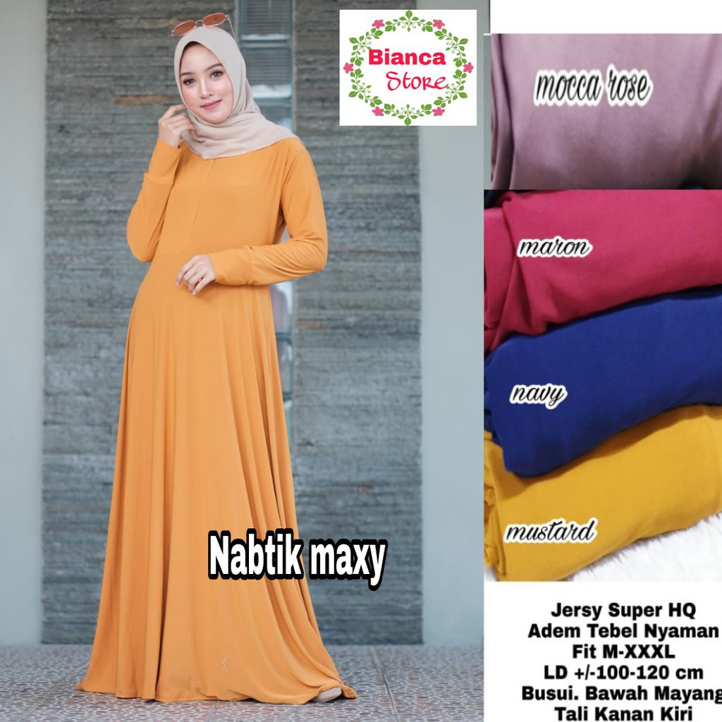 Nabtik Maxi Dress By Bianca Store | Suplier Hijab Solo| Grosir