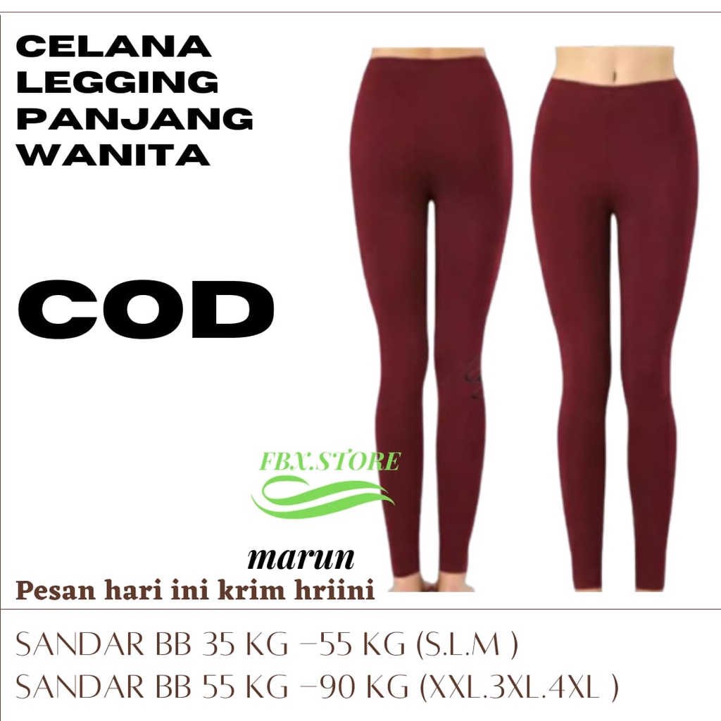 PROMO Legging Panjang Tebal Premium / Celana Leging Polos Jersey Spandek / Lejing Kaos Dewasa/ COD;/