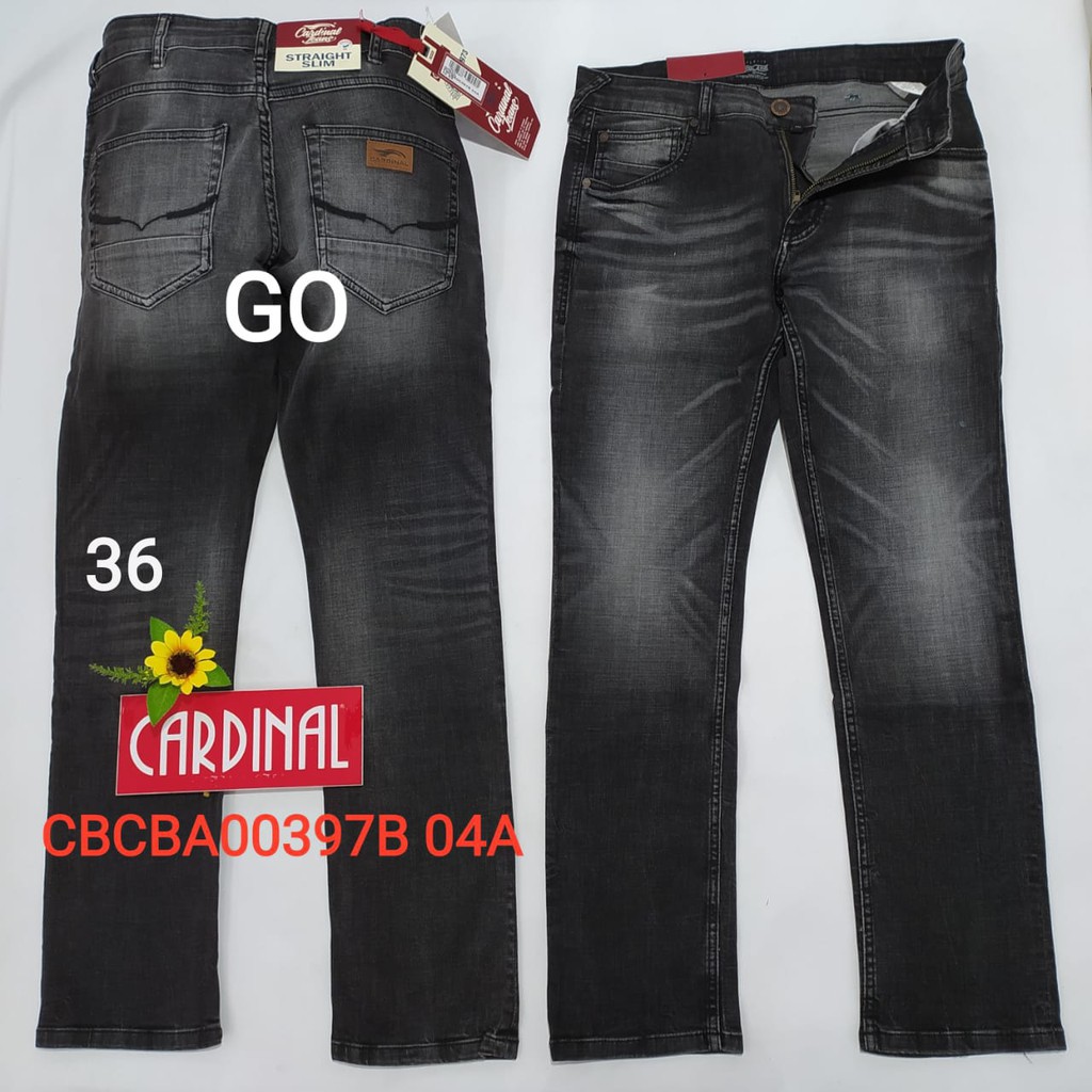 bb I 36 CARDINAL CBCBA Celana Panjang Jeans Reguler Fit Slim Fit Straight Slim Bawahan Laki-Laki