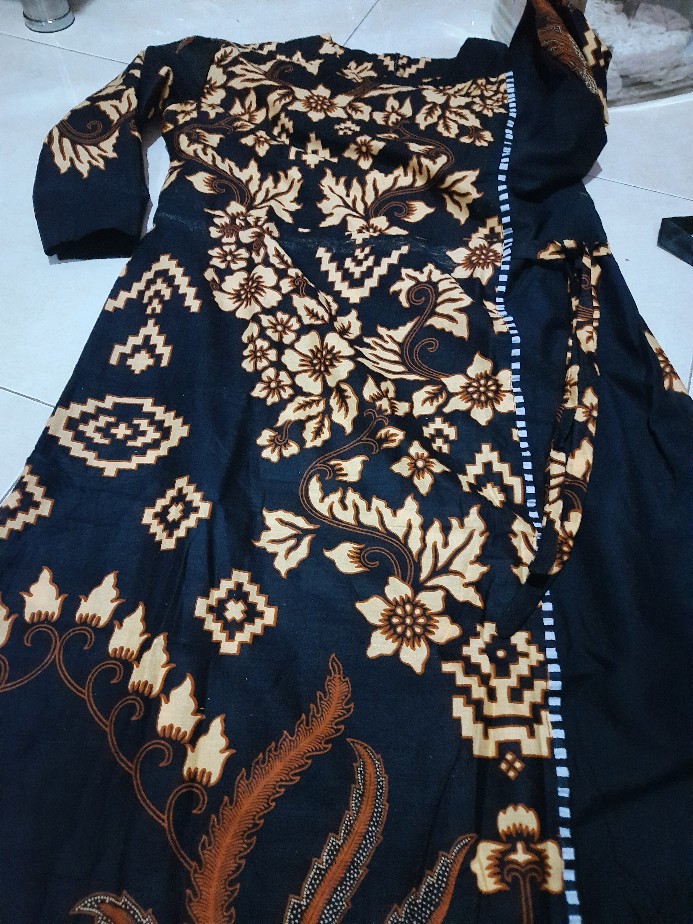 Ms Gamis Batik Sriwedari|manggar|padi Macam Mt Maxi Jumbo Bumil/busui Katun Sogan Allsize Ld104-120