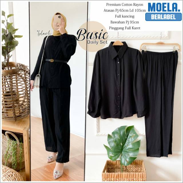 Basic Daily Set. Setelan Wanita Muslim. Setelan Tunik Rayon Impor. Maori Set Moela. Setelan polos