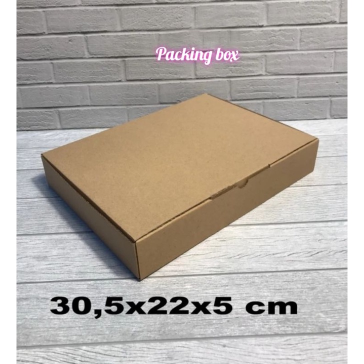 

kardus uk,30,5x22x5 cm box/karton die cut untuk packing dll