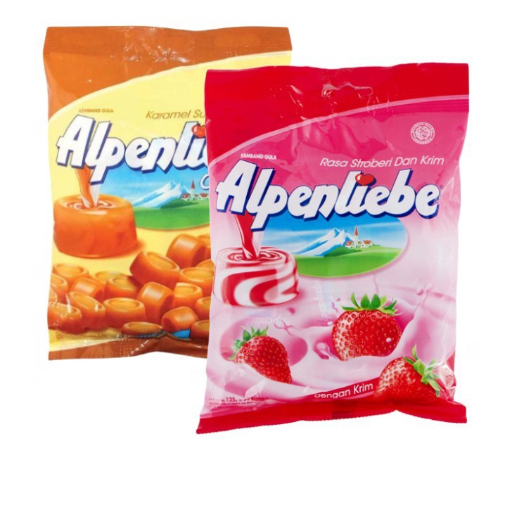 

Alpenliebe Smooth & Creamy Karamel / Stoberi (isi 50 pcs) / Permen Alpenliebe