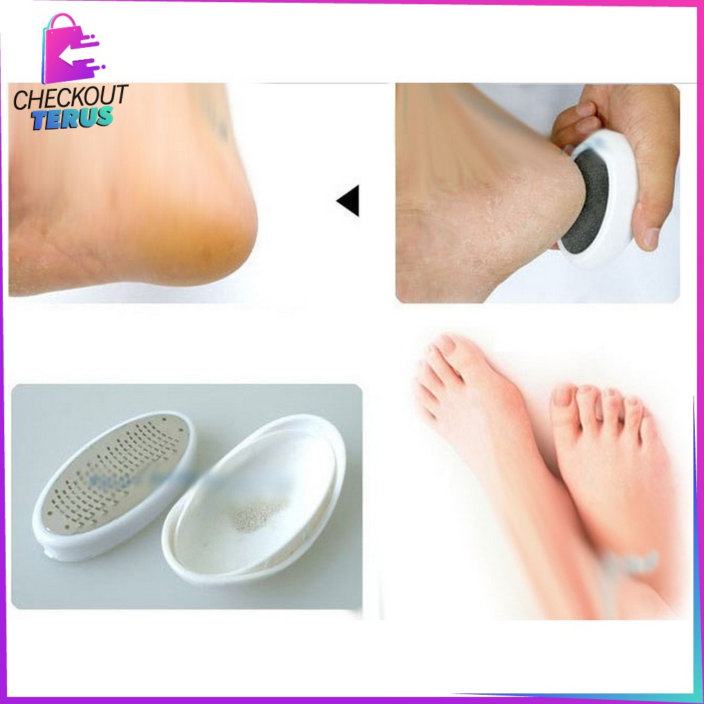 CT C645 Penghalus Tumit Kaki Portabel Alat Pedicure Alat Penghilang Kulit Kasar Telapak Kaki Alat Pedikur Bentuk Telur