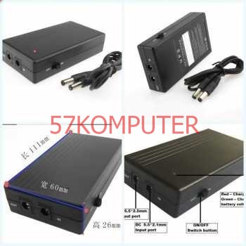 SOLUSI SAAT LISTRIK PADAM SMART UPS MINI PORTABLE 2000mAh 5V/2A UPS FOR ROUTER, CCTV, DVD, MP3