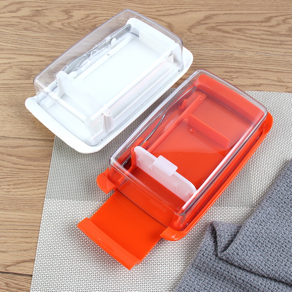 【COD Tangding】Kitchen Portable Butter Box Household Transparent Butter Cheese Case Sandwich Lunch Cheese Cutting Food Container