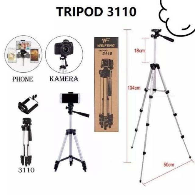 TRIPOD WEIFENG TYPE 3110 FREE HOLDER U / TRIPOD 1 METER