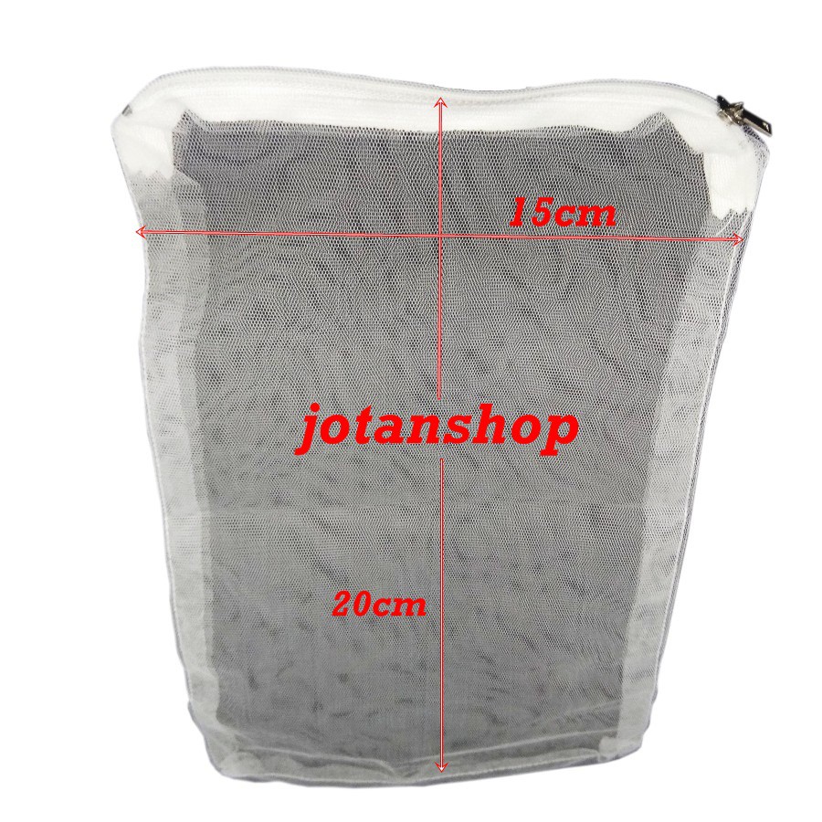 Kantong jaring net risleting media filter bioring aquarium aquascape