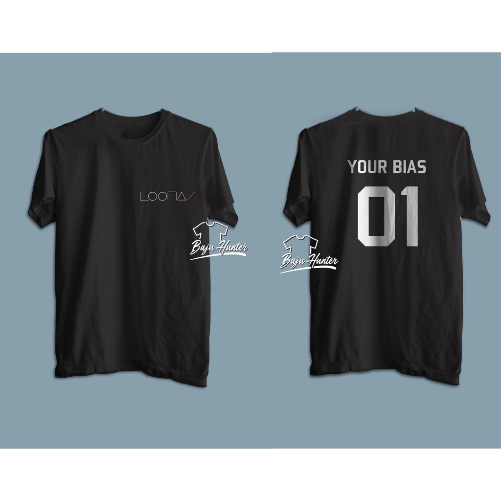 T-SHIRT KAOS LOONA REQ NAMA BIAS COTTON COMBED 24S