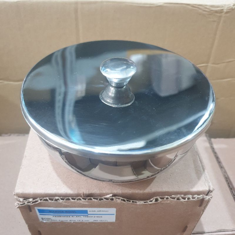 Bowl Stainless 12.5 cm Kom Tutup Iodine Cup Kom Betadine