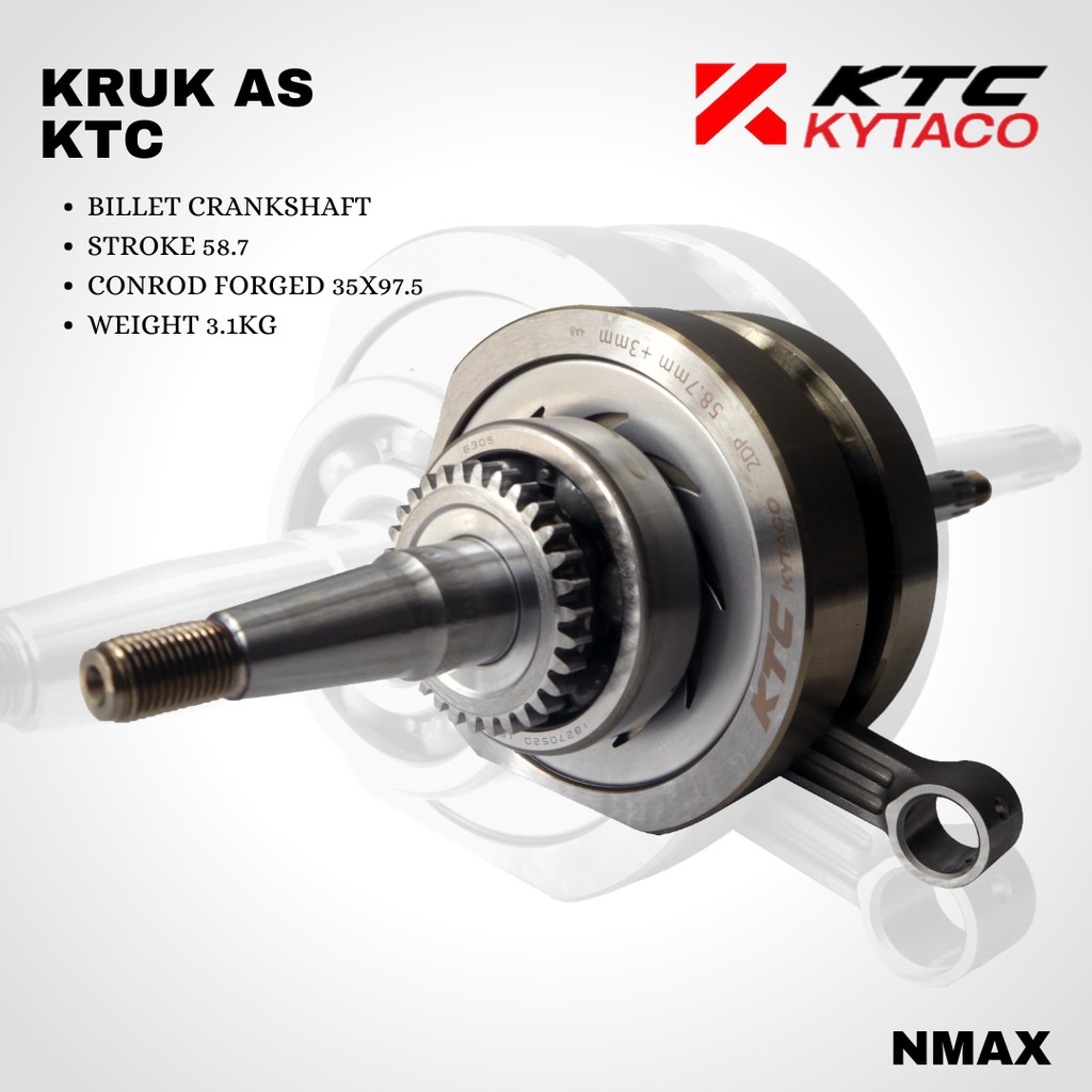 Kruk As Crankshaft Nmax +3mm Ktc Kytaco Billet